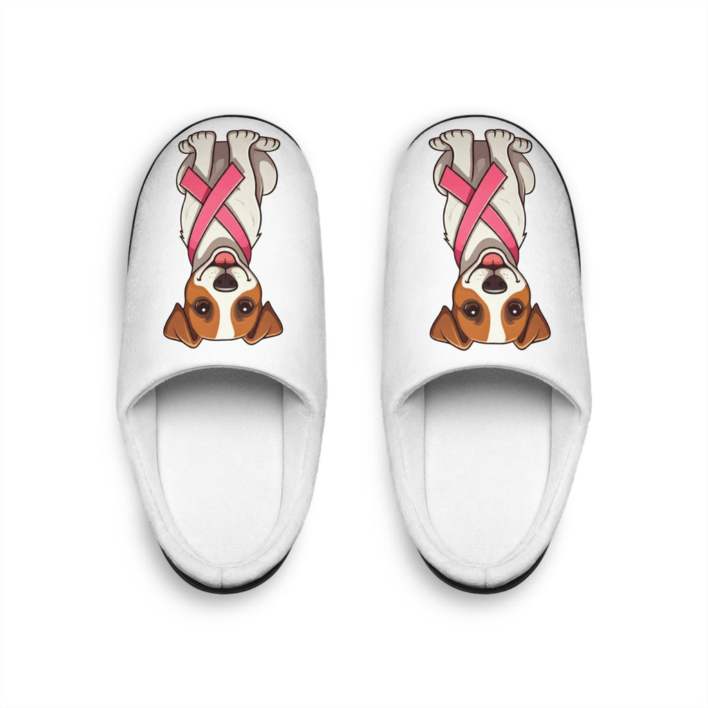 Furbaby Breast Cancer Awareness slippers | Women's Indoor Slippers