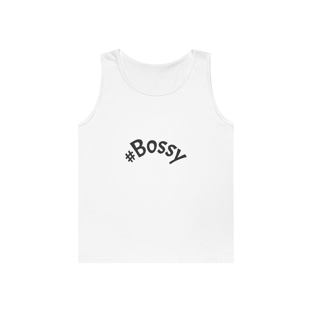 #Bossy script design Tank Top | Hashtag Bossy text top