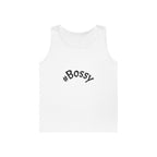 #Bossy script design Tank Top | Hashtag Bossy text top
