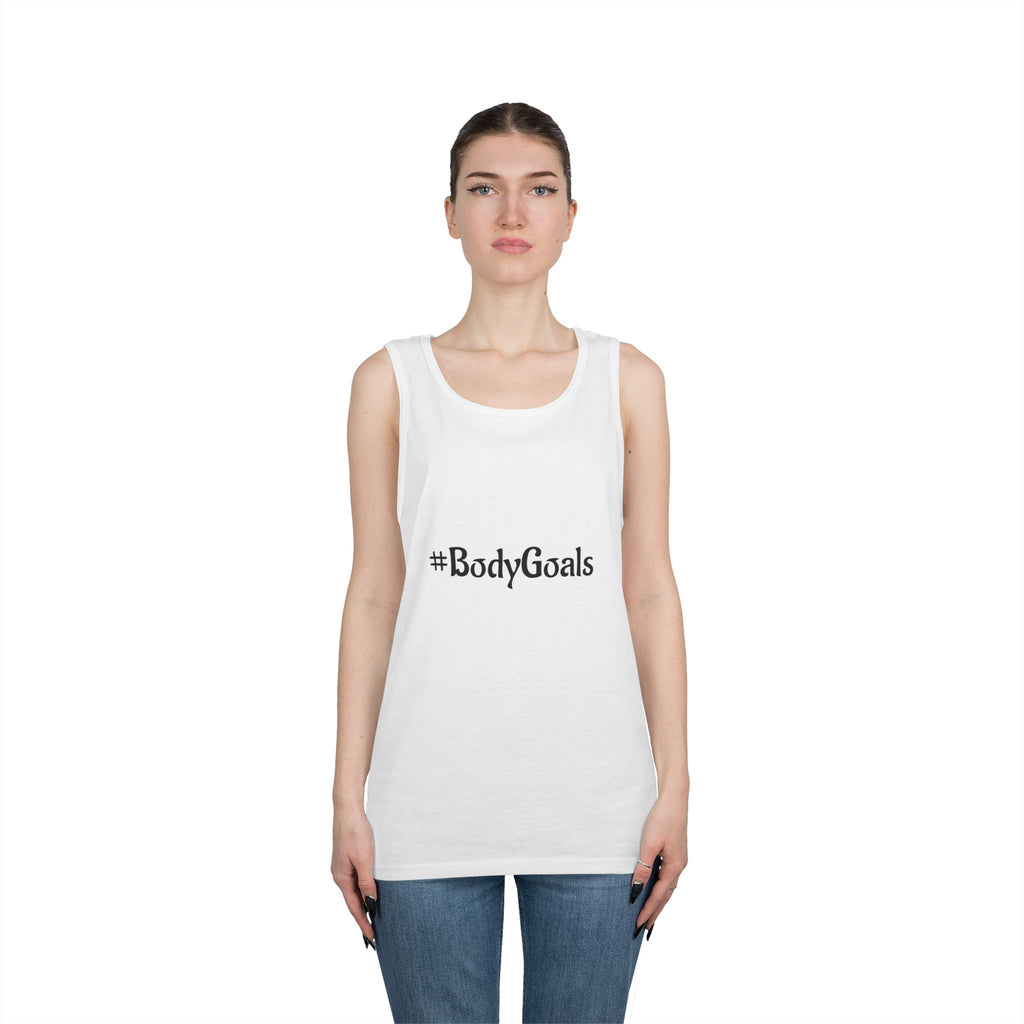 #BodyGoals Tank Top | Hashtag Fitness Funny Text Tee