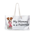 My Mommy is a Fighter Pink Ribbon Dog Weekender Bag | Breast Cancer Awareness