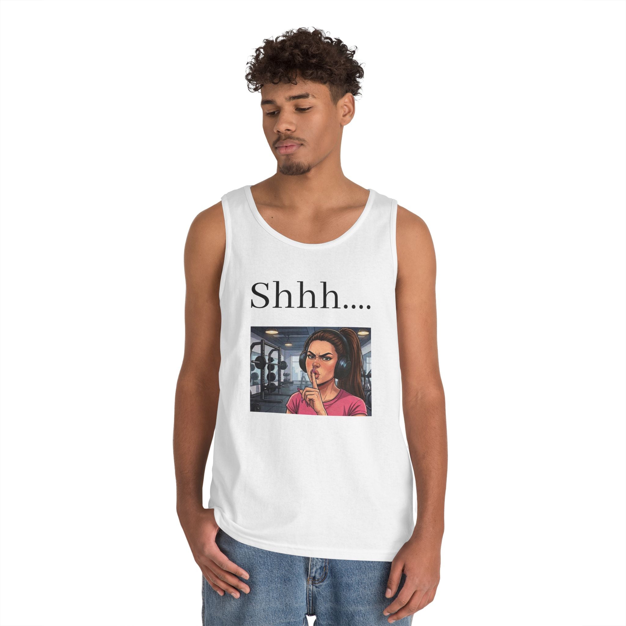 Shhh... Tank Top | Silent Gym Workout Shirt